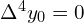  \Delta ^{4}y_{0}=0\\ 