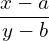 Rendered by QuickLaTeX.com  \displaystyle \frac{x-a}{y-b} \