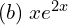 Rendered by QuickLaTeX.com  (b)\;xe^{2x}  \\