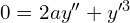 Rendered by QuickLaTeX.com 0=2ay''+y'^{3}\\