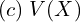 Rendered by QuickLaTeX.com  (c)\; V(X)\\