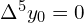  \Delta ^{5}y_{0}=0\\ 