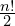 \frac{n!}{2}