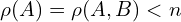 \rho (A) =\rho (A, B)<  n