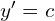 Rendered by QuickLaTeX.com  y'=c\\