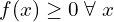 Rendered by QuickLaTeX.com f(x)\ge 0\;\forall \;x \\