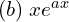 Rendered by QuickLaTeX.com  (b)\; xe^{ax} \\