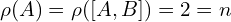  \rho(A)= \rho([A,B]) =2=n \\[.25 cm]