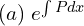 Rendered by QuickLaTeX.com  (a) \; e^{\int Pdx} \\