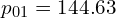    p_{01}=144.63\\