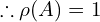 \therefore \rho(A)= 1\\[.25 cm]