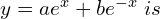 Rendered by QuickLaTeX.com  y=ae^{x}+be^{-x}\;is\\