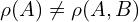 \rho (A) \neq \rho (A, B)