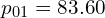  p_{01}=83.60 \\