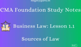 CMA Study Materials Lesson 1.1 - MG