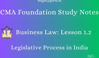 CMA Study Materials Lesson 1.2 - MG
