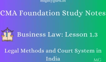 CMA Study Materials Lesson 1.3 - MG