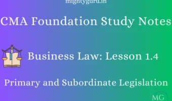 CMA Study Materials Lesson 1.4 - MG