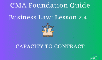 Capacity to contract - MG