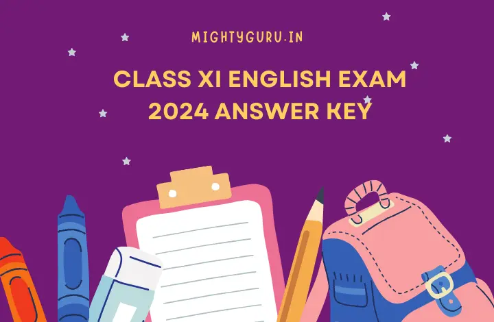 Class XI English Exam 2024 Answer Key - TAT