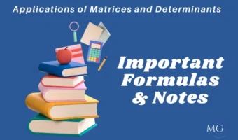 Class XII Business Maths Important Formulas & Notes - MG