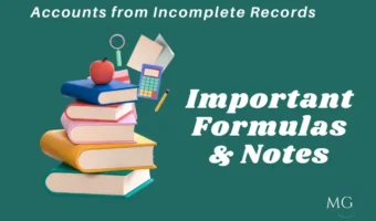 Class XII Important Formulas & Notes - MG