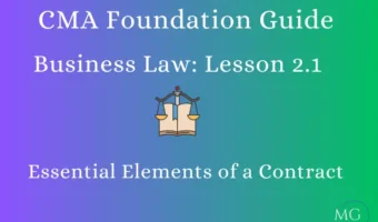 Essential Elements of a Contract - MG