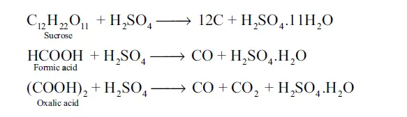 sulphuric acid dehydrating agent